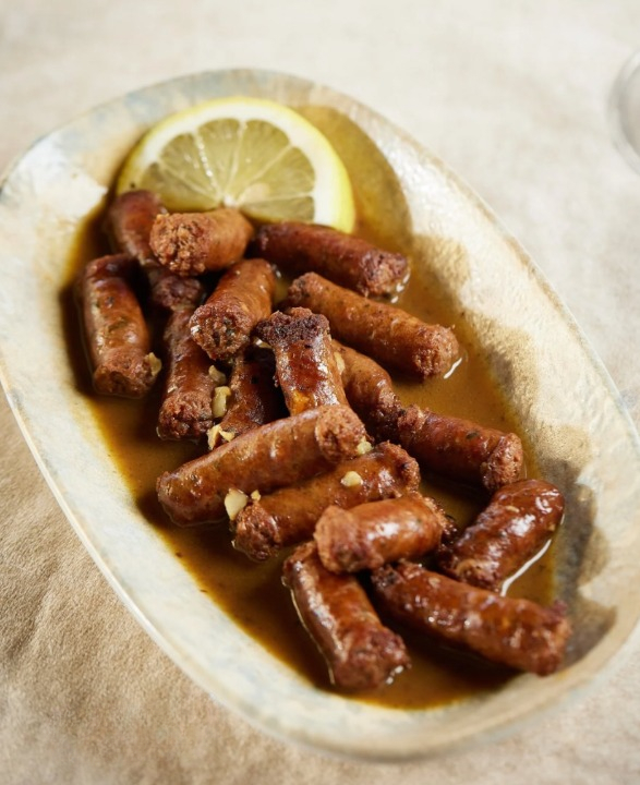 Makanek crocanți în sos de rodii și lămâie, restaurant libanez București