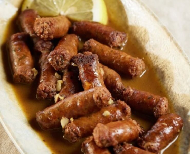 Makanek serviți cu sos de rodii și lămâie la Bella Luna București