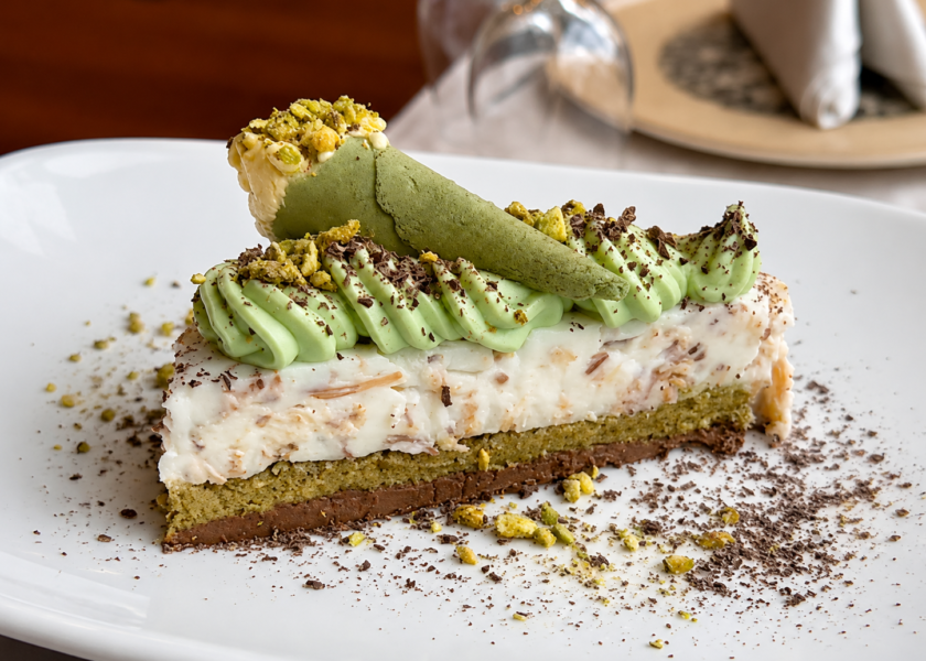Cream Dubai desert fin cu fistic și ciocolată plating premium